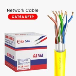 Cat6a uftp 23awg 4pair cable Yellow Color