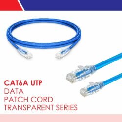 cat6a utp patch cord transparent 0.5meter