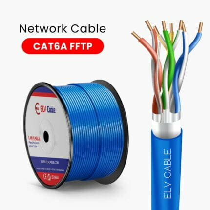 elv cable products range network cable cag5e   Cat6a F-Ftp 23awg 4pair Series Blue Color