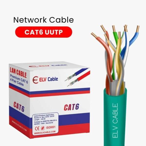 Cat6 U-Utp 23awg 4pair 305M Aqua Color
