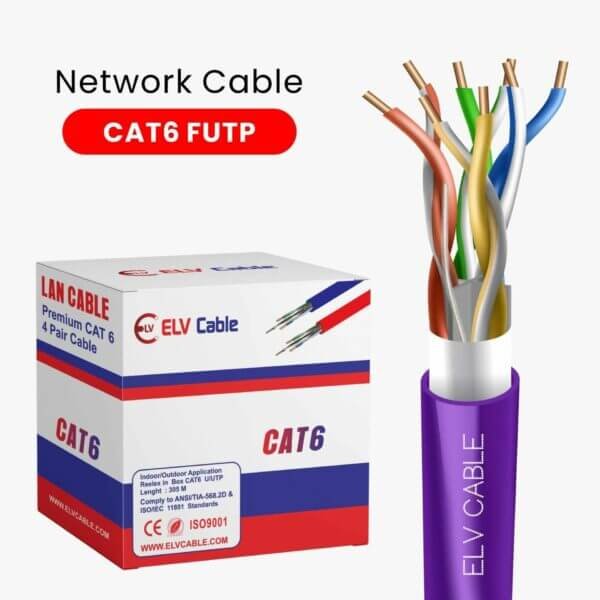  Cat6 F-Utp 23awg 4pair Series 305M Violet Color
