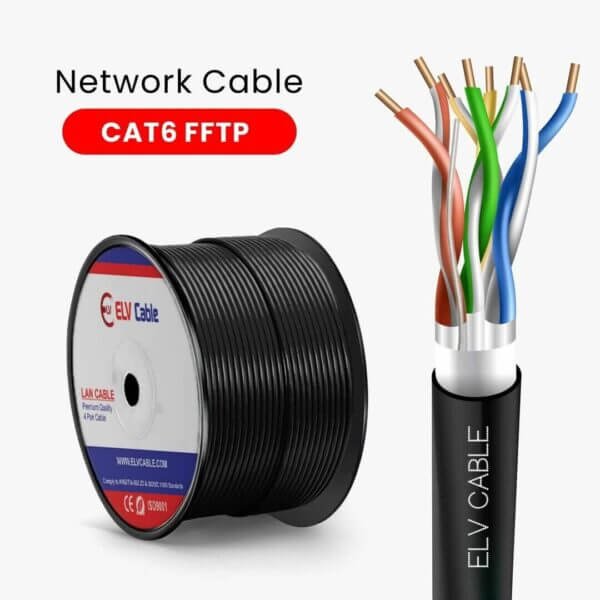 Cat6 F-Ftp 23awg 4pair Series Black Color