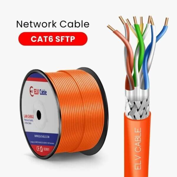 Cat6 S-Ftp 23awg 4pair cable Orange Color