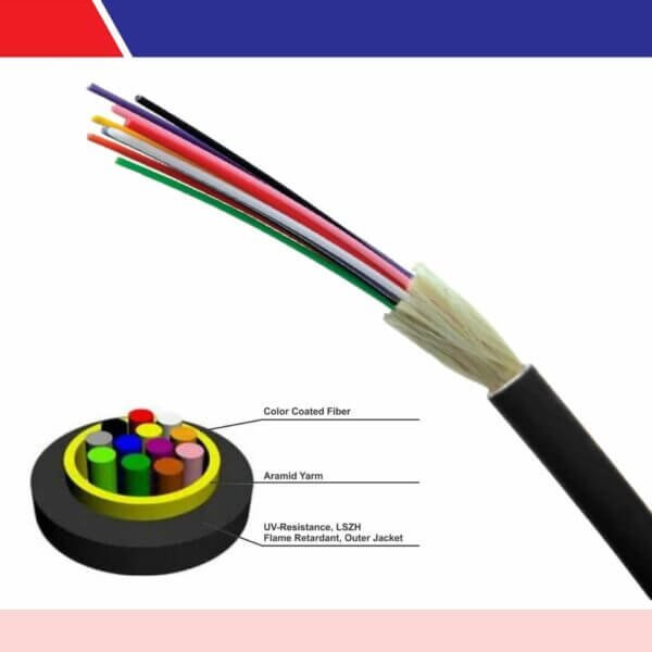 6 core Multimode indoor outdoor fiber cable Om3