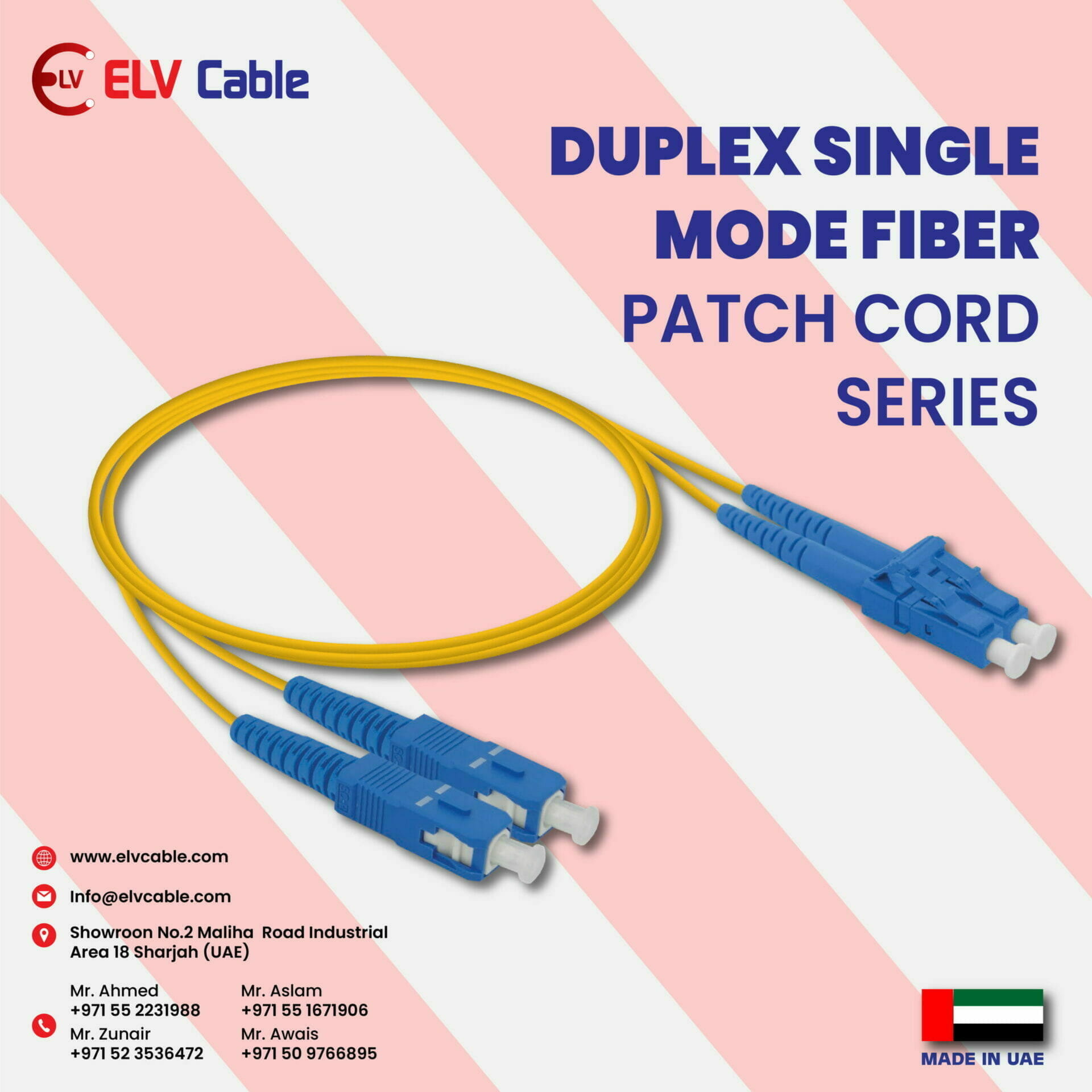 Duplex Single Mode Fiber Patch Cord